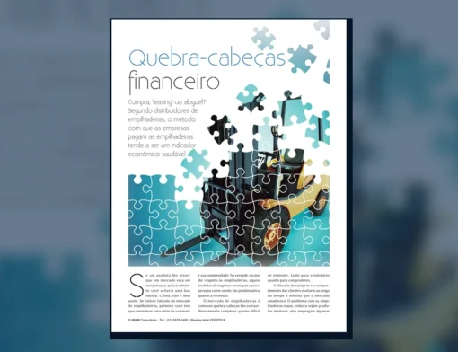 Capa do artigo do acervo técnico da IMAM sobre leasing de empilhadeiras