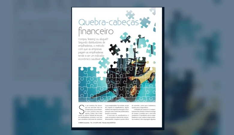 Capa do artigo do acervo técnico da IMAM sobre leasing de empilhadeiras