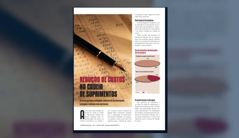 Capa do artigo do acervo técnico da IMAM sobre redução de custos na cadeia de suprimentos