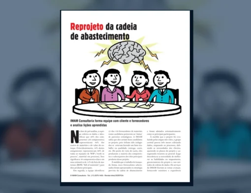 Capa do artigo do acervo técnico da IMAM sobre cadeia de abastecimento enxuta