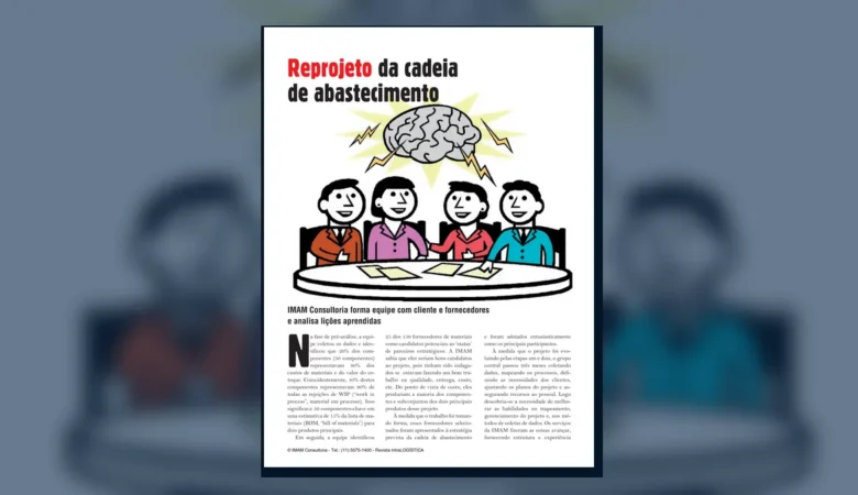 Capa do artigo do acervo técnico da IMAM sobre cadeia de abastecimento enxuta