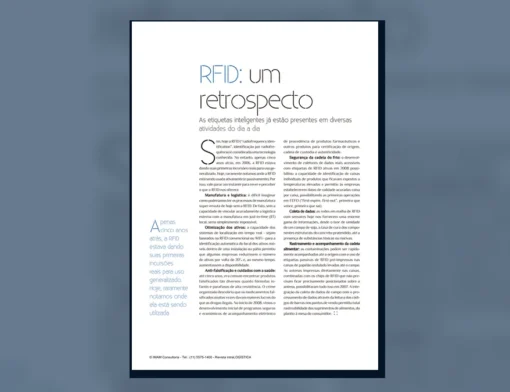 Capa do artigo do acervo técnico da IMAM sobre evolução do RFID
