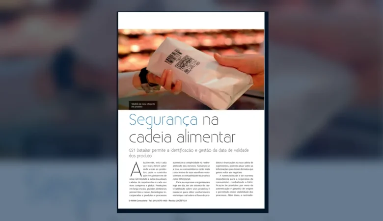 Capa do artigo do acervo técnico da IMAM sobre rastreabilidade de alimentos