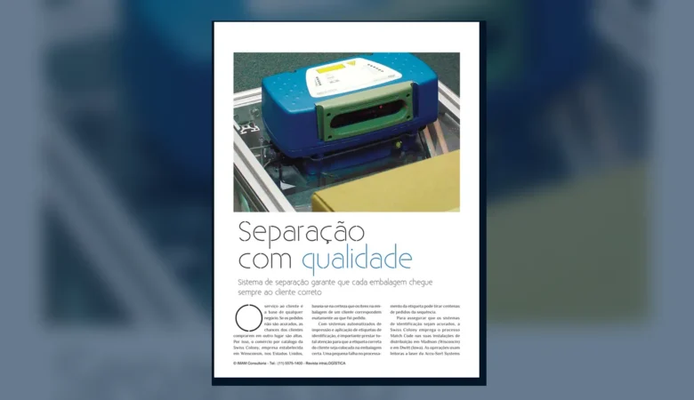 Capa do artigo do acervo técnico da IMAM sobre conferência de etiquetas
