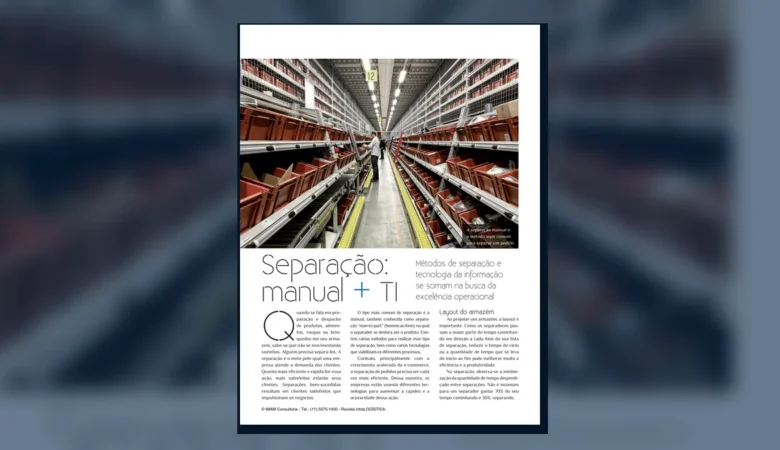 Capa do artigo do acervo técnico da IMAM sobre separação manual