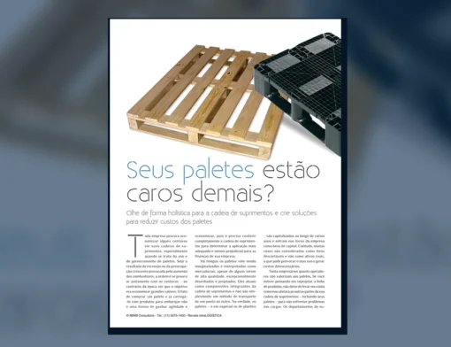 Capa do artigo do acervo técnico da IMAM sobre custo de paletes