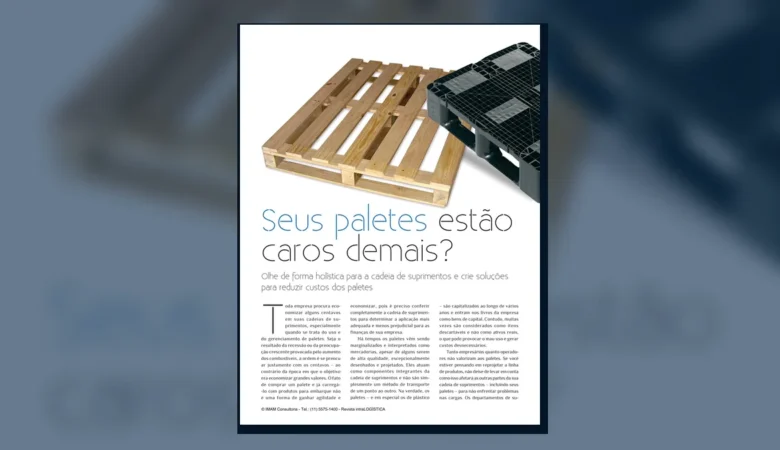 Capa do artigo do acervo técnico da IMAM sobre custo de paletes