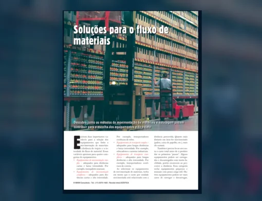 Capa do artigo do acervo técnico da IMAM sobre escolha de equipamentos de movimentação