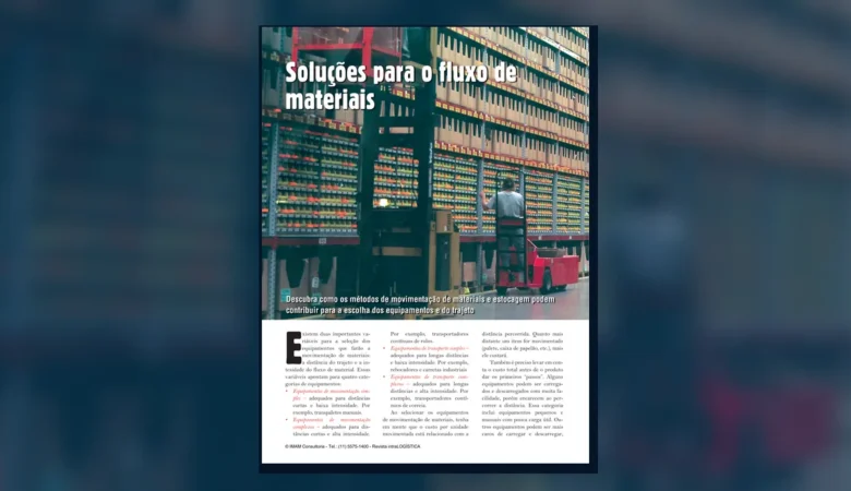 Capa do artigo do acervo técnico da IMAM sobre escolha de equipamentos de movimentação
