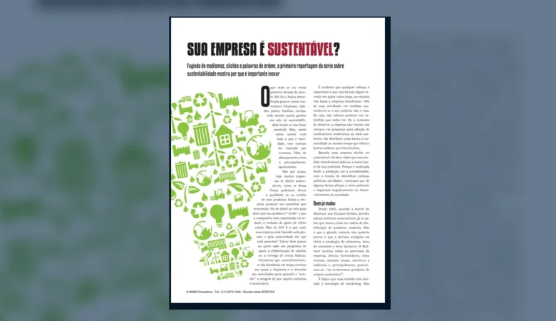 Capa do artigo do acervo técnico da IMAM sobre empresa sustentável
