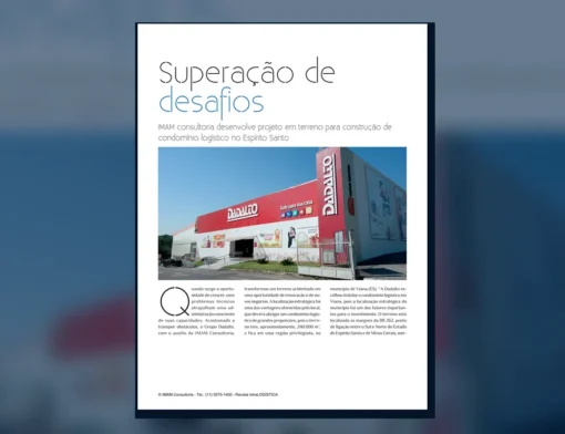 Capa do artigo do acervo técnico da IMAM sobre condomínio logístico
