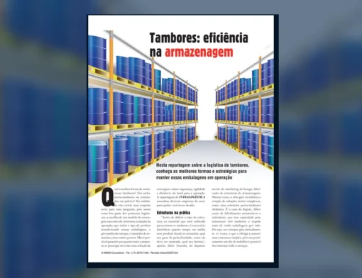 Capa do artigo do acervo técnico da IMAM sobre armazenagem de tambores
