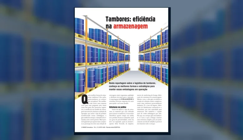 Capa do artigo do acervo técnico da IMAM sobre armazenagem de tambores