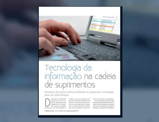 Capa do artigo do acervo técnico da IMAM sobre simulação da cadeia de suprimentos