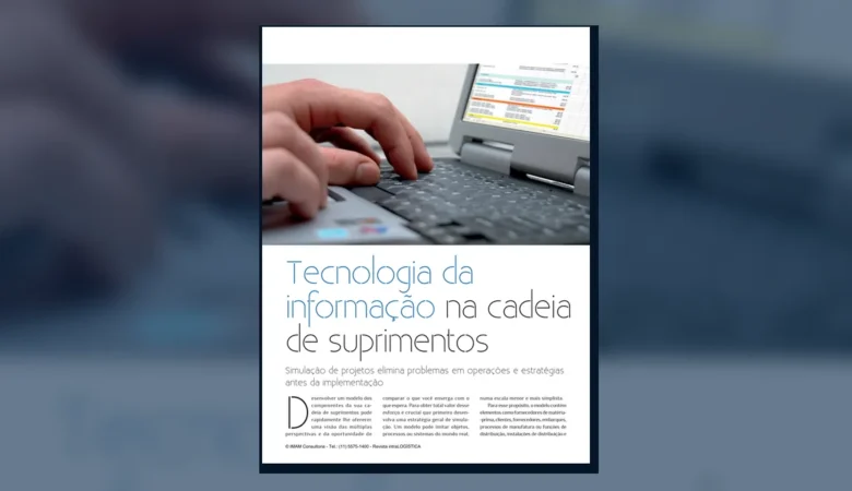 Capa do artigo do acervo técnico da IMAM sobre simulação da cadeia de suprimentos