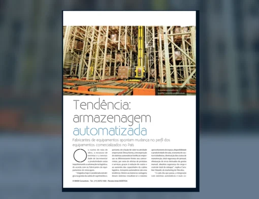 Capa do artigo do acervo técnico da IMAM sobre armazém automático