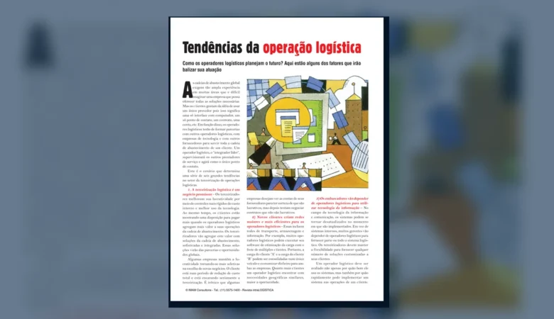 Capa do artigo do acervo técnico da IMAM sobre tendências dos operadores logísticos