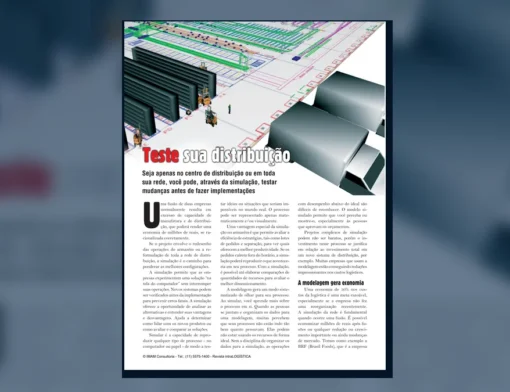 Capa do artigo do acervo técnico da IMAM sobre simulação da rede de distribuição