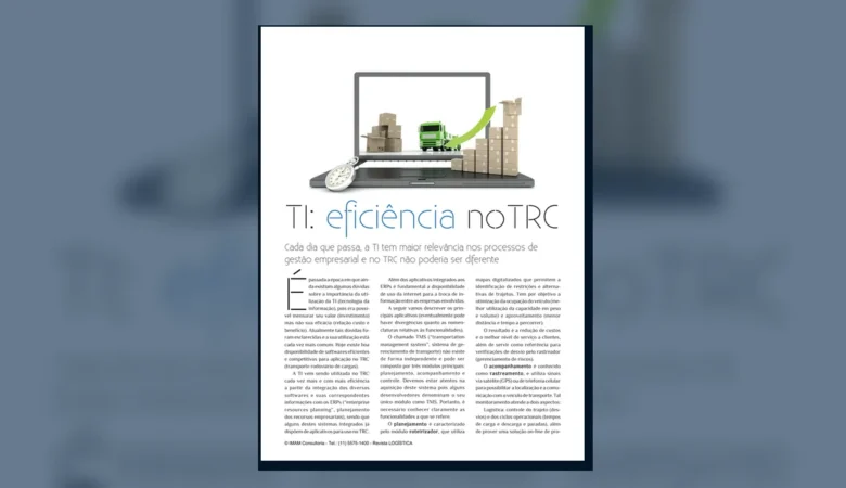 Capa do artigo do acervo técnico da IMAM sobre módulos do TMS