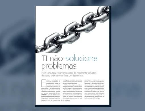Capa do artigo do acervo técnico da IMAM sobre implantação de software de supply chain