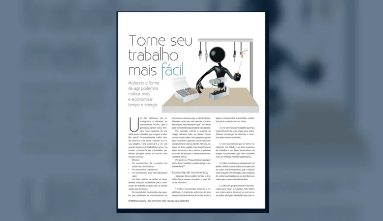 Capa do artigo do acervo técnico da IMAM sobre economia de movimentos