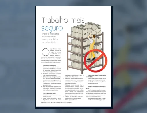Capa do artigo do acervo técnico da IMAM sobre segurança no posto de trabalho