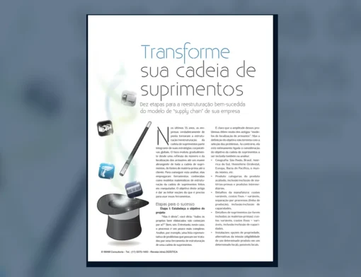 Capa do artigo do acervo técnico da IMAM sobre reestruturação da cadeia de suprimentos
