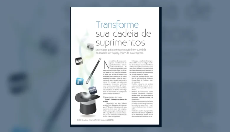 Capa do artigo do acervo técnico da IMAM sobre reestruturação da cadeia de suprimentos