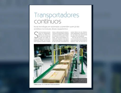 Capa do artigo do acervo técnico da IMAM sobre modernização de transportadores