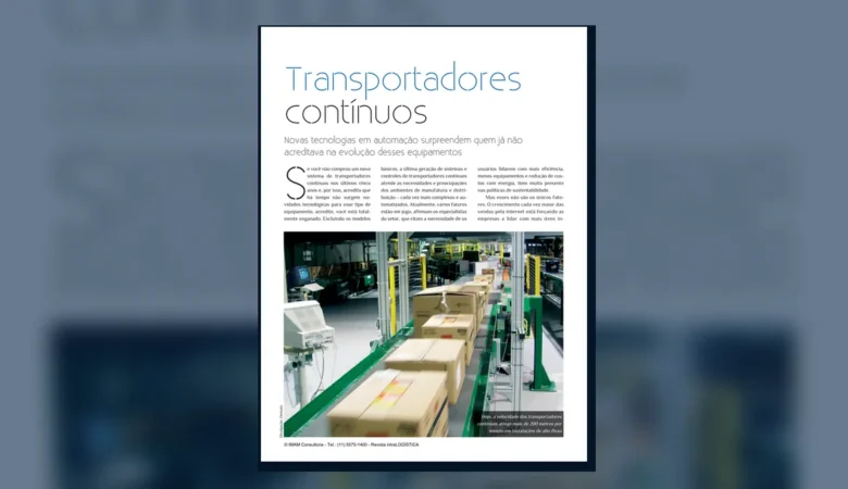 Capa do artigo do acervo técnico da IMAM sobre modernização de transportadores