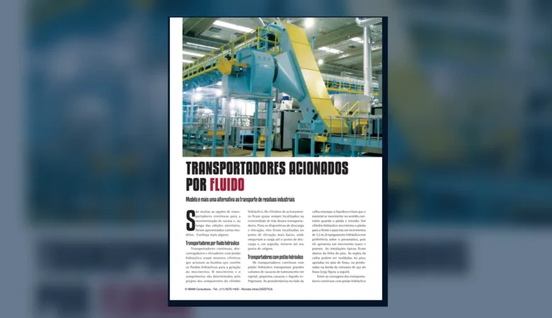 Capa do artigo do acervo técnico da IMAM sobre transportadores acionados por fluido