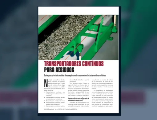 Capa do artigo do acervo técnico da IMAM sobre transportador de taliscas articuladas