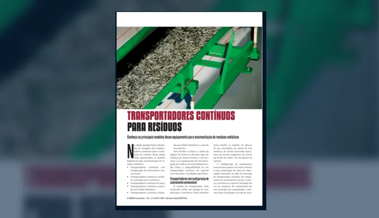 Capa do artigo do acervo técnico da IMAM sobre transportador de taliscas articuladas