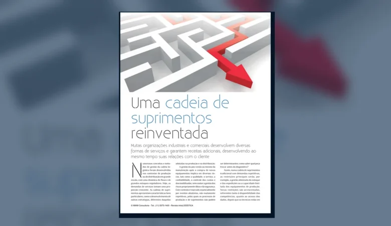 Capa do artigo do acervo técnico da IMAM sobre cadeia de suprimentos de serviço