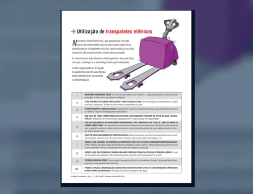 Capa do artigo do acervo técnico da IMAM sobre transpaletes elétricos