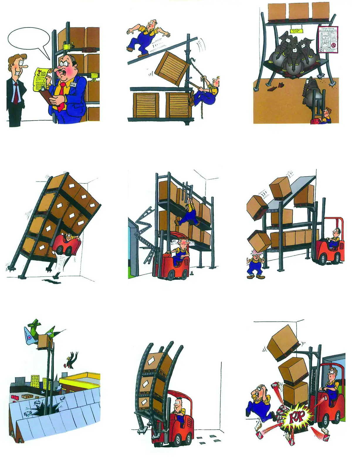 Ilustração do artigo sobre regras de segurança em porta-paletes, do acervo técnico da IMAM (figura 1)